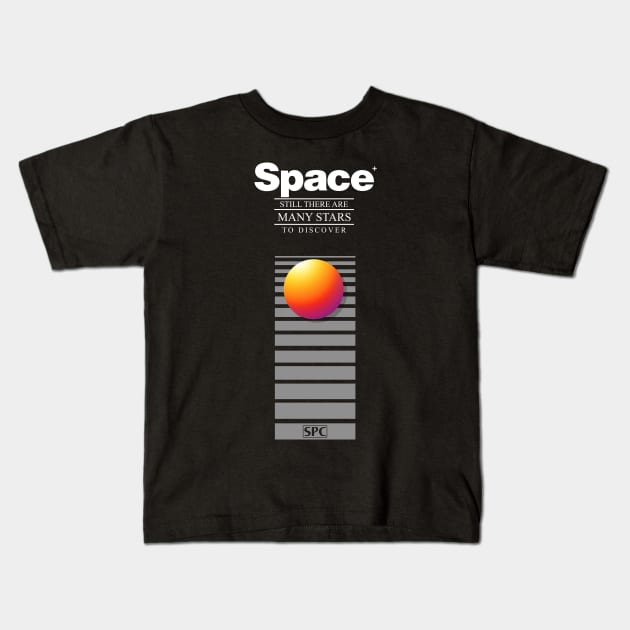 Space Retro Kids T-Shirt by Sachpica